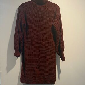 Women’s Burgundy Sweater Dress